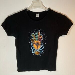 Y2K Tattoo Tee Tim Kern‎ Tattoo Chicago  M Black